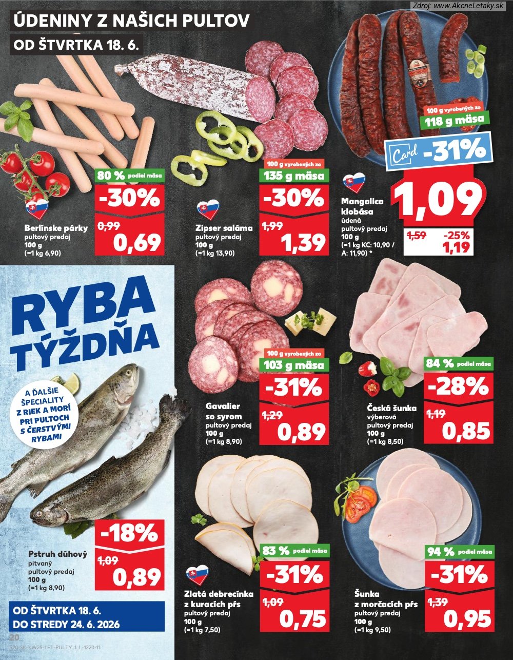 Leták Kaufland (18. 6. - 24. 6. 2026) - strana 20 z 84