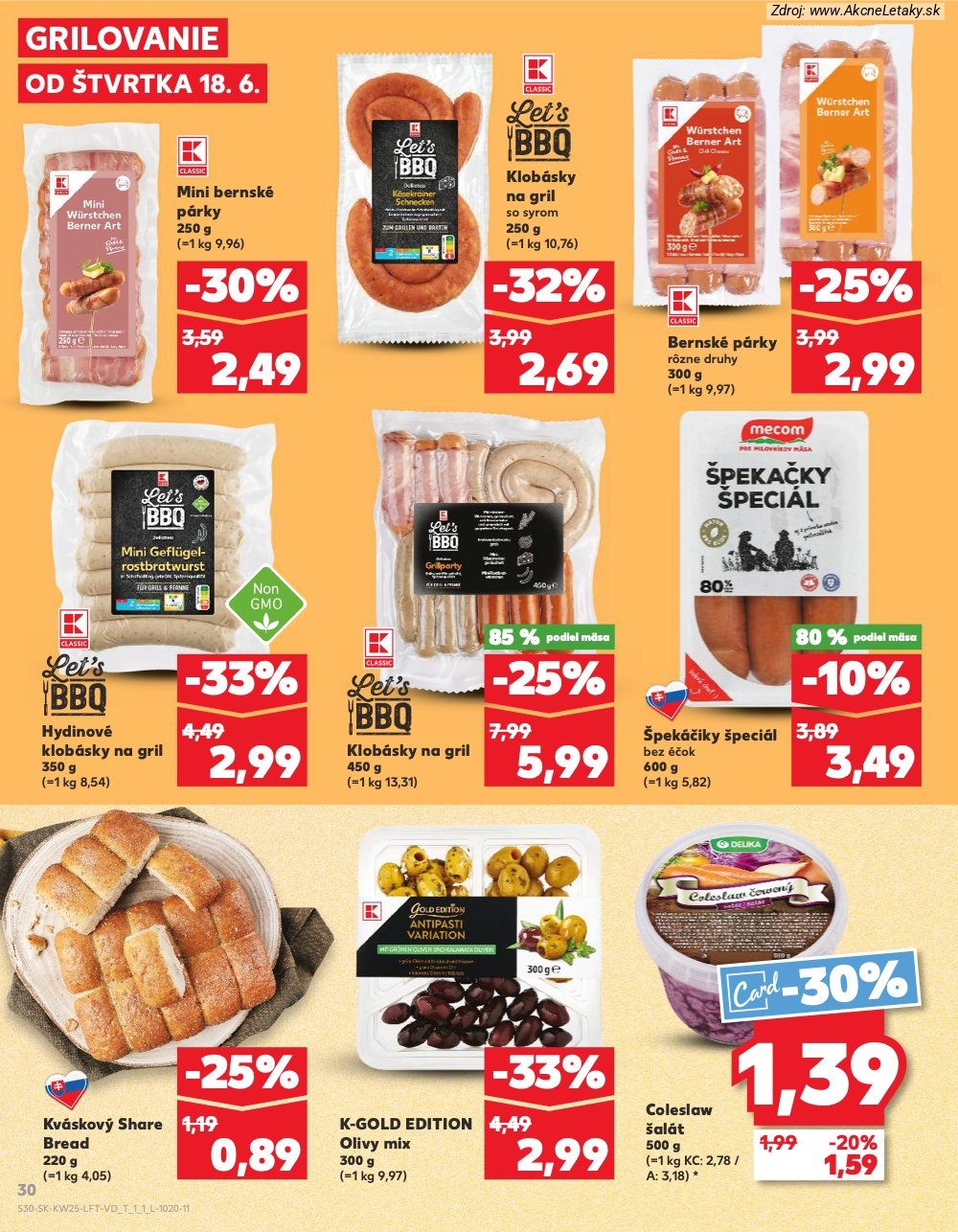 Leták Kaufland (18. 6. - 24. 6. 2026) - strana 30 z 84