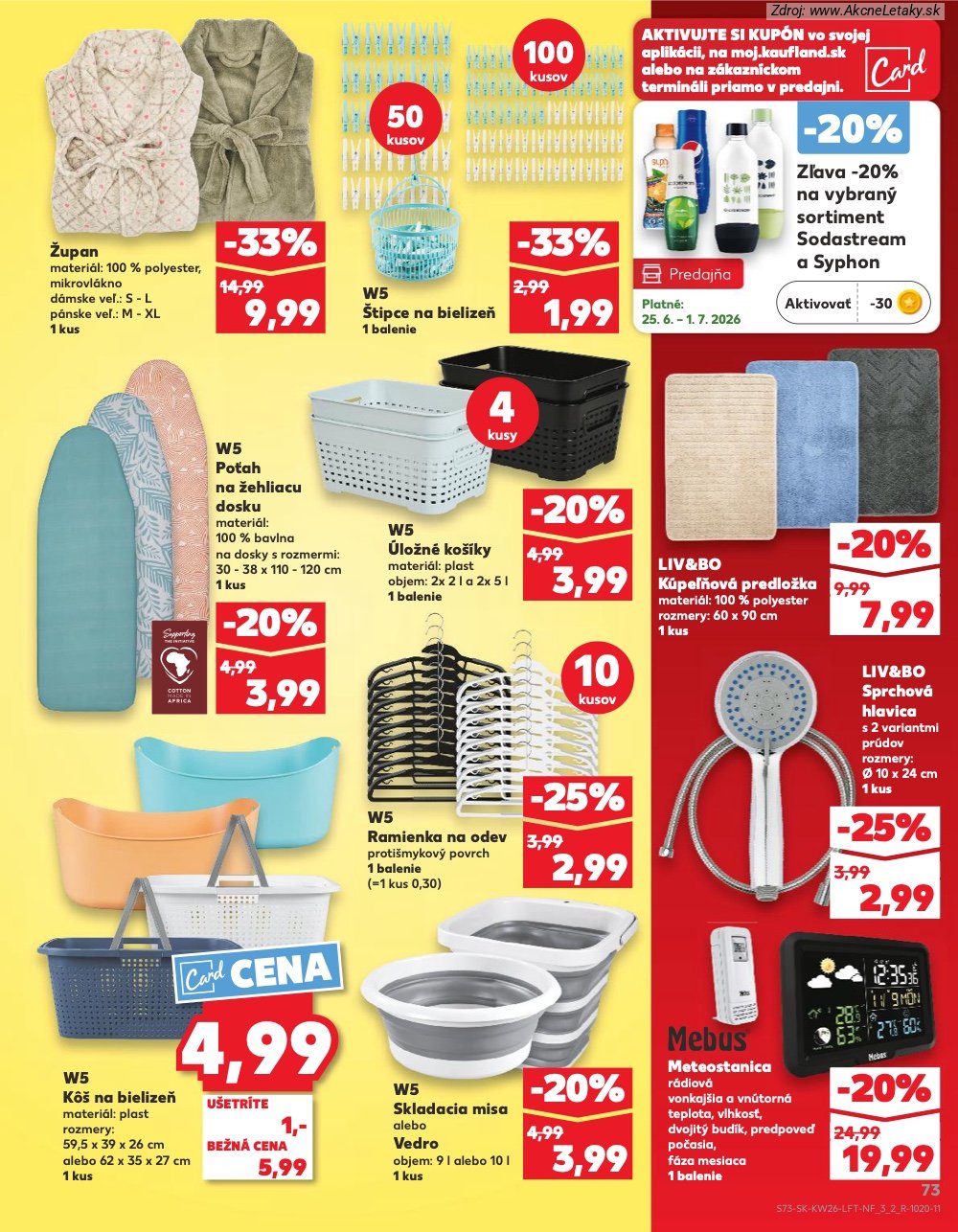 Leták Kaufland (25. 6. - 1. 7. 2026) - strana 73 z 84