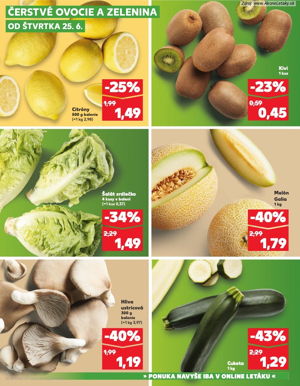 Leták Kaufland (25. 6. - 1. 7. 2026) - strana 6 z 84