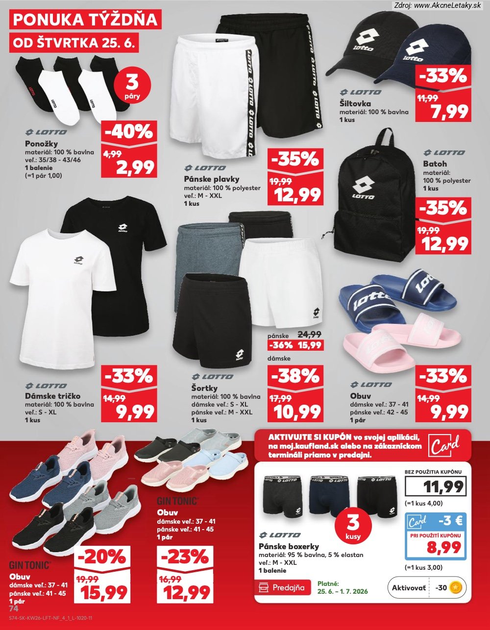 Leták Kaufland (25. 6. - 1. 7. 2026) - strana 74 z 84