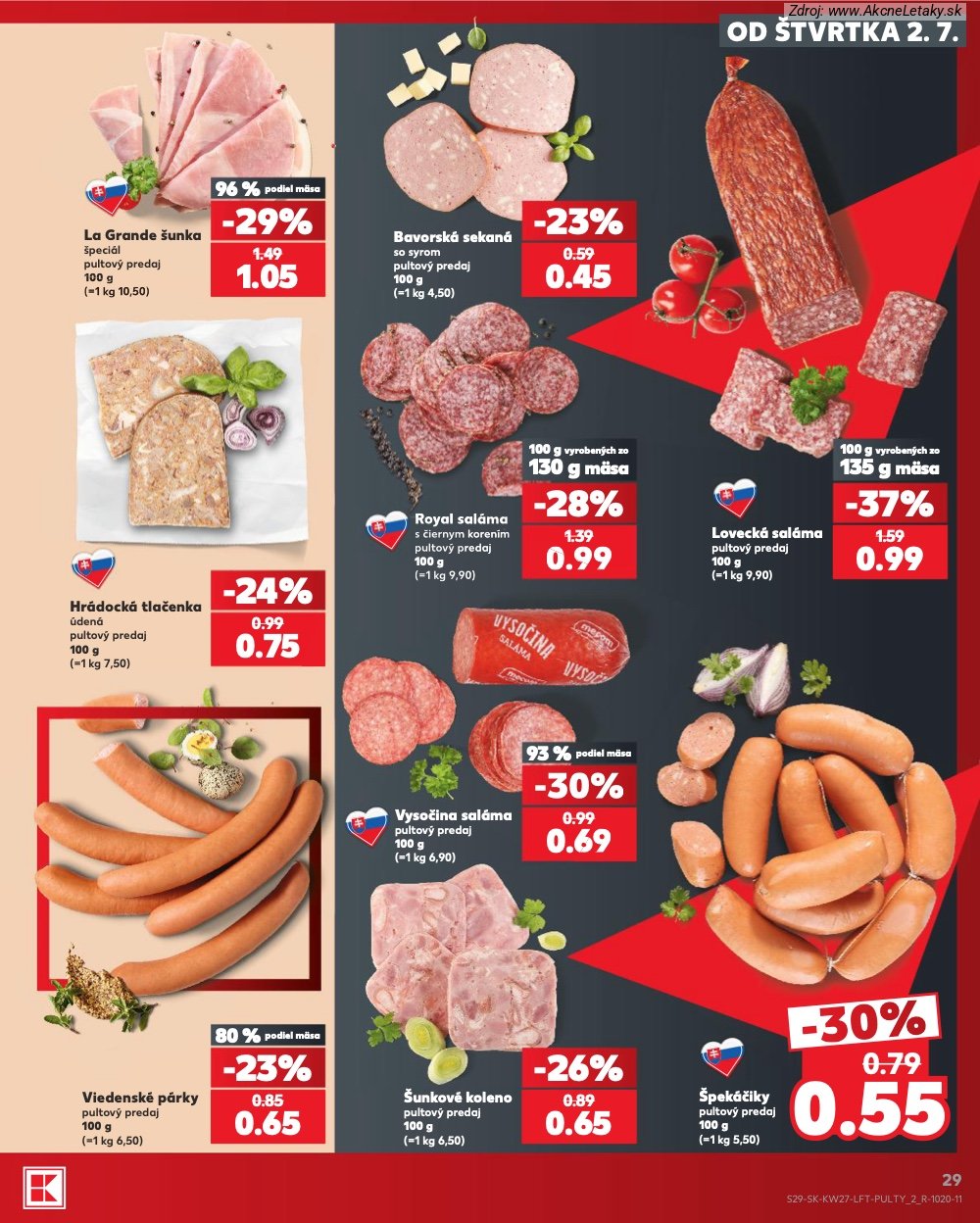 Leták Kaufland (2. 7. - 8. 7. 2026) - strana 29 z 80
