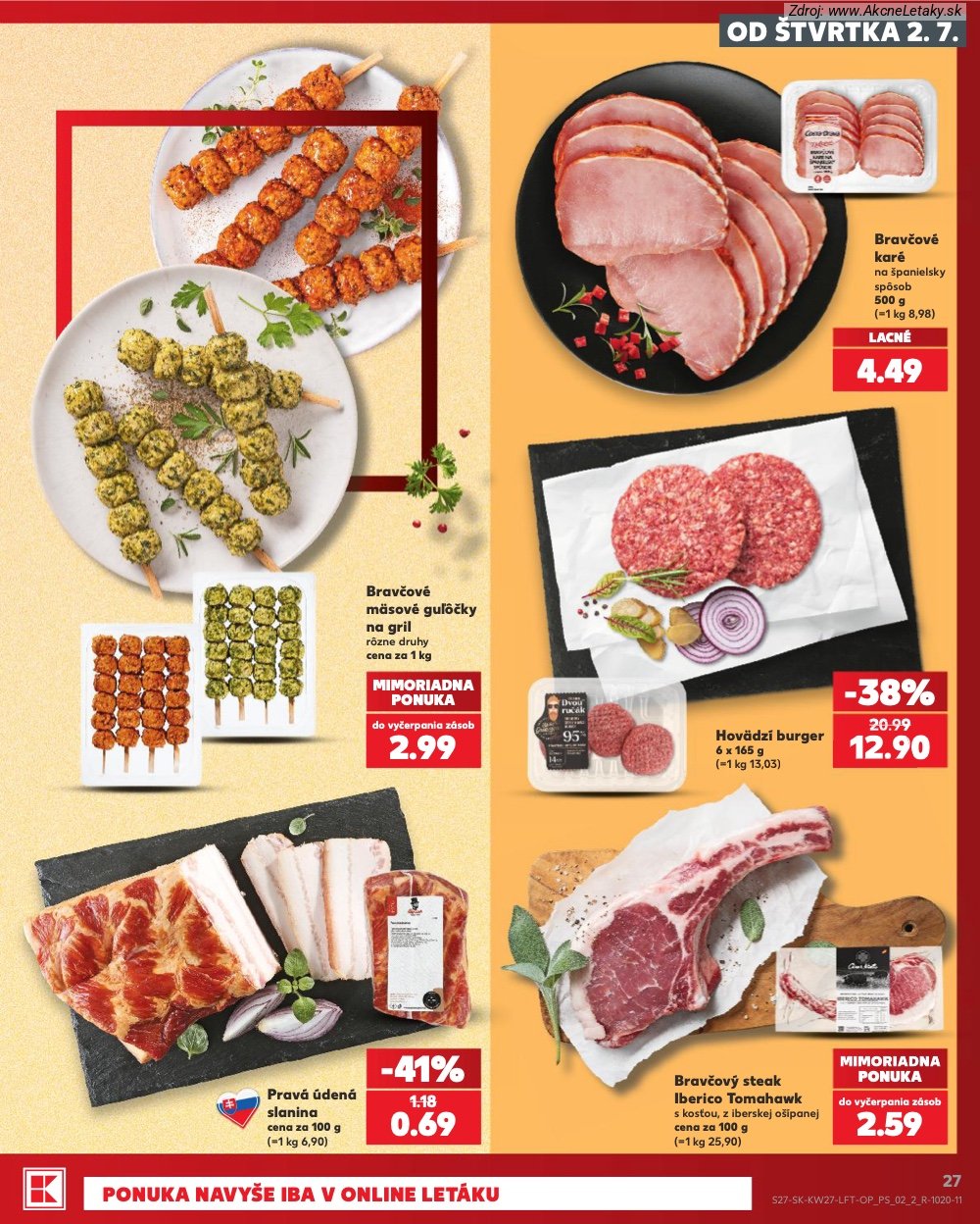Leták Kaufland (2. 7. - 8. 7. 2026) - strana 27 z 80