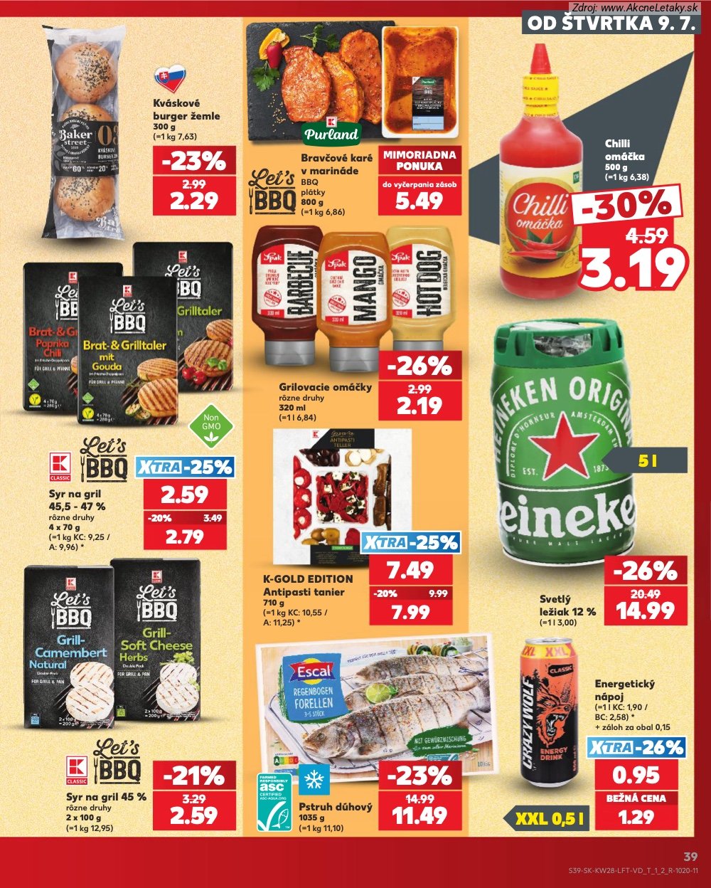 Leták Kaufland (9. 7. - 15. 7. 2026) - strana 39 z 82