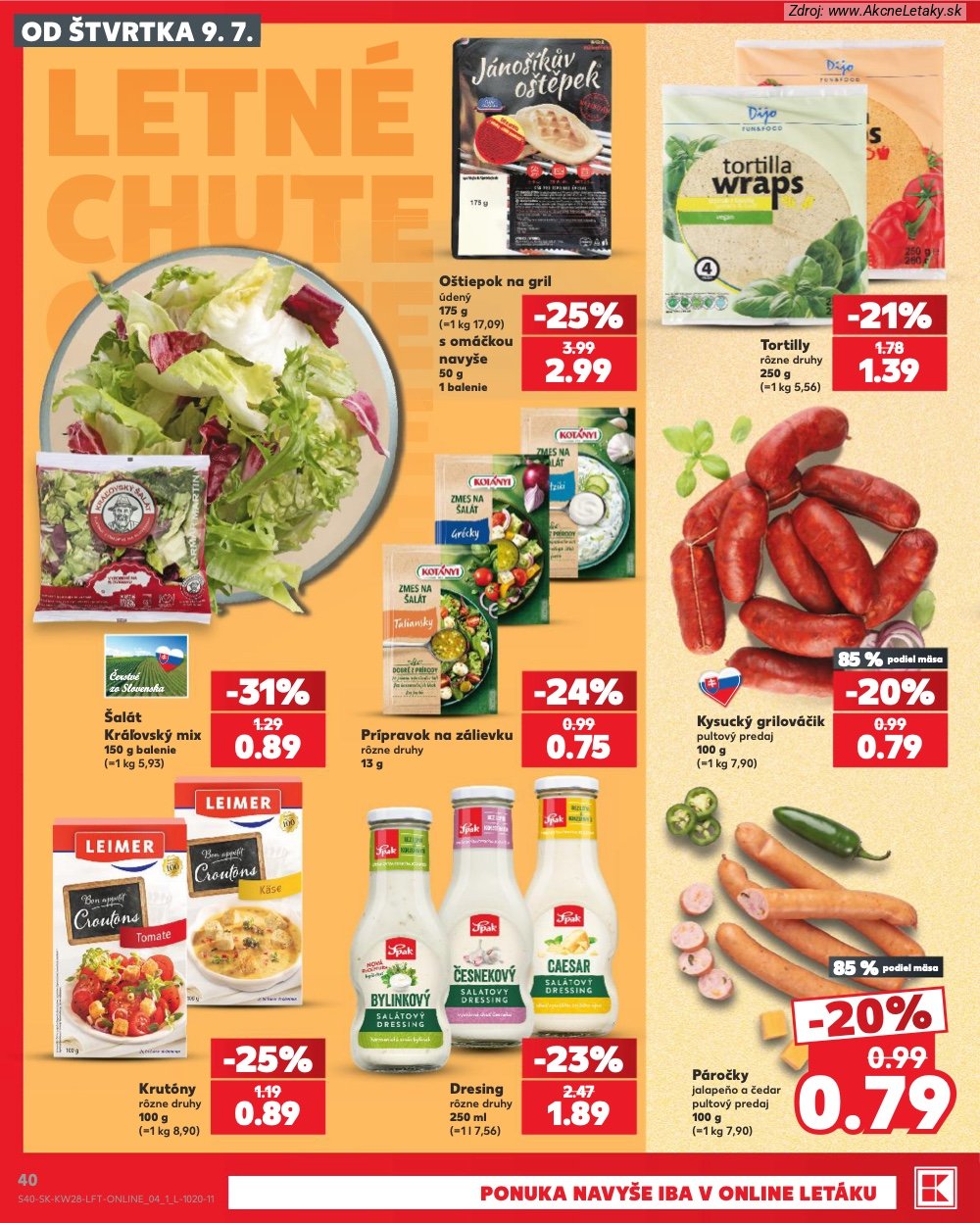 Leták Kaufland (9. 7. - 15. 7. 2026) - strana 40 z 82