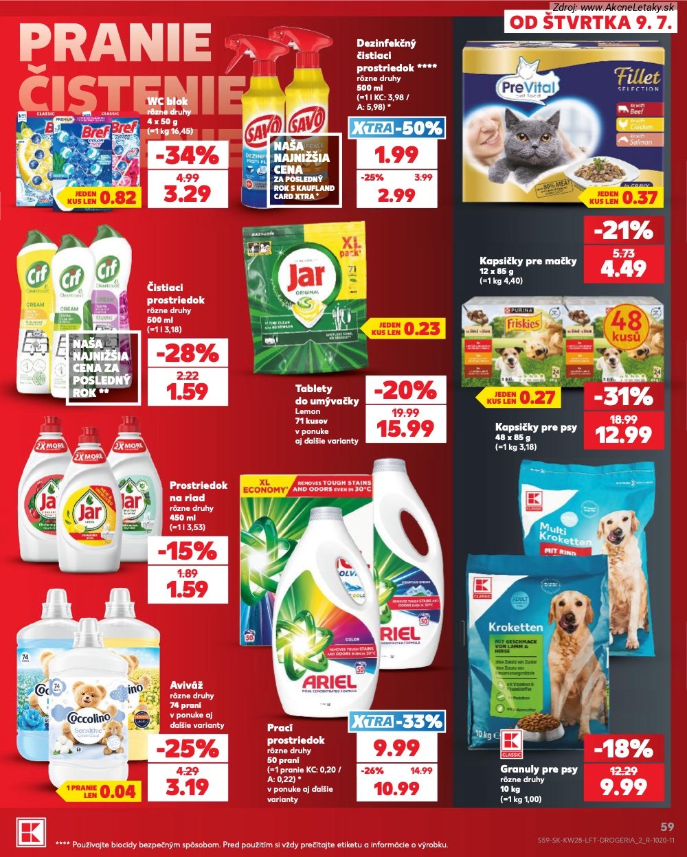 Leták Kaufland (9. 7. - 15. 7. 2026) - strana 59 z 82