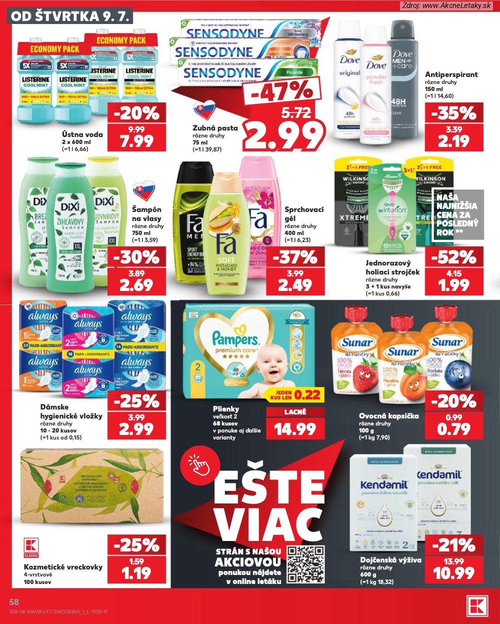 Leták Kaufland (9. 7. - 15. 7. 2026) - strana 58 z 82