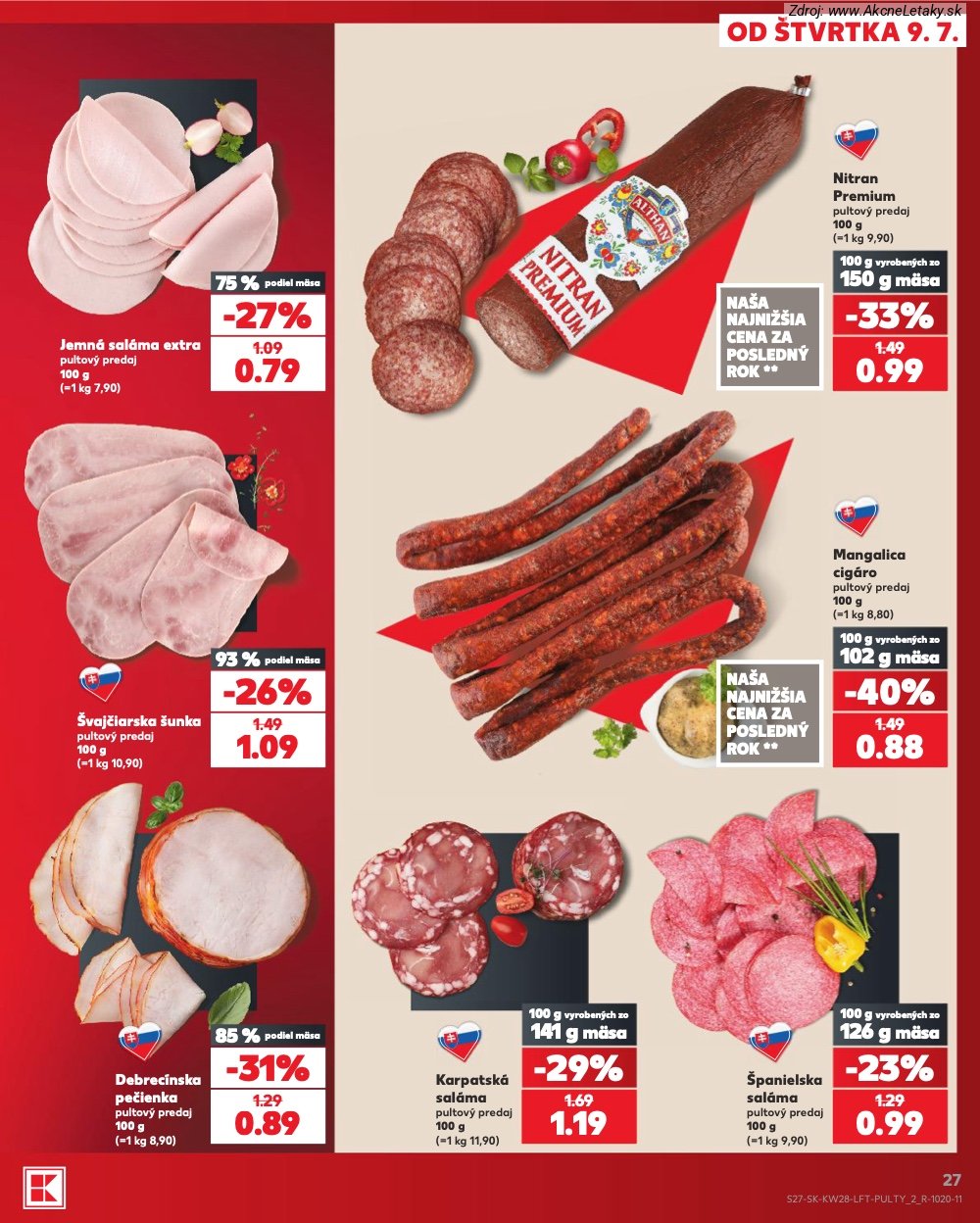 Leták Kaufland (9. 7. - 15. 7. 2026) - strana 27 z 82