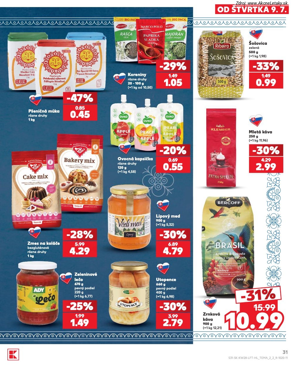 Leták Kaufland (9. 7. - 15. 7. 2026) - strana 31 z 82