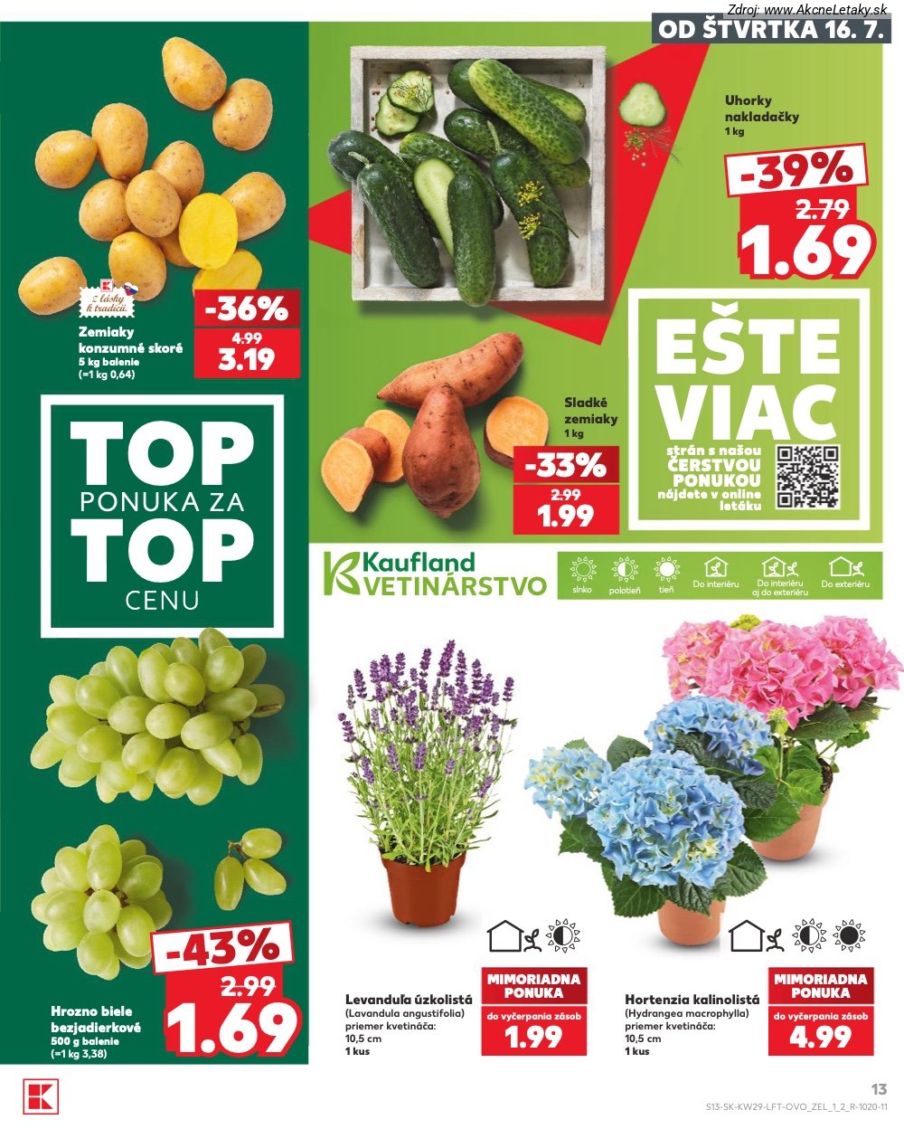Leták Kaufland (16. 7. - 22. 7. 2026) - strana 13 z 86