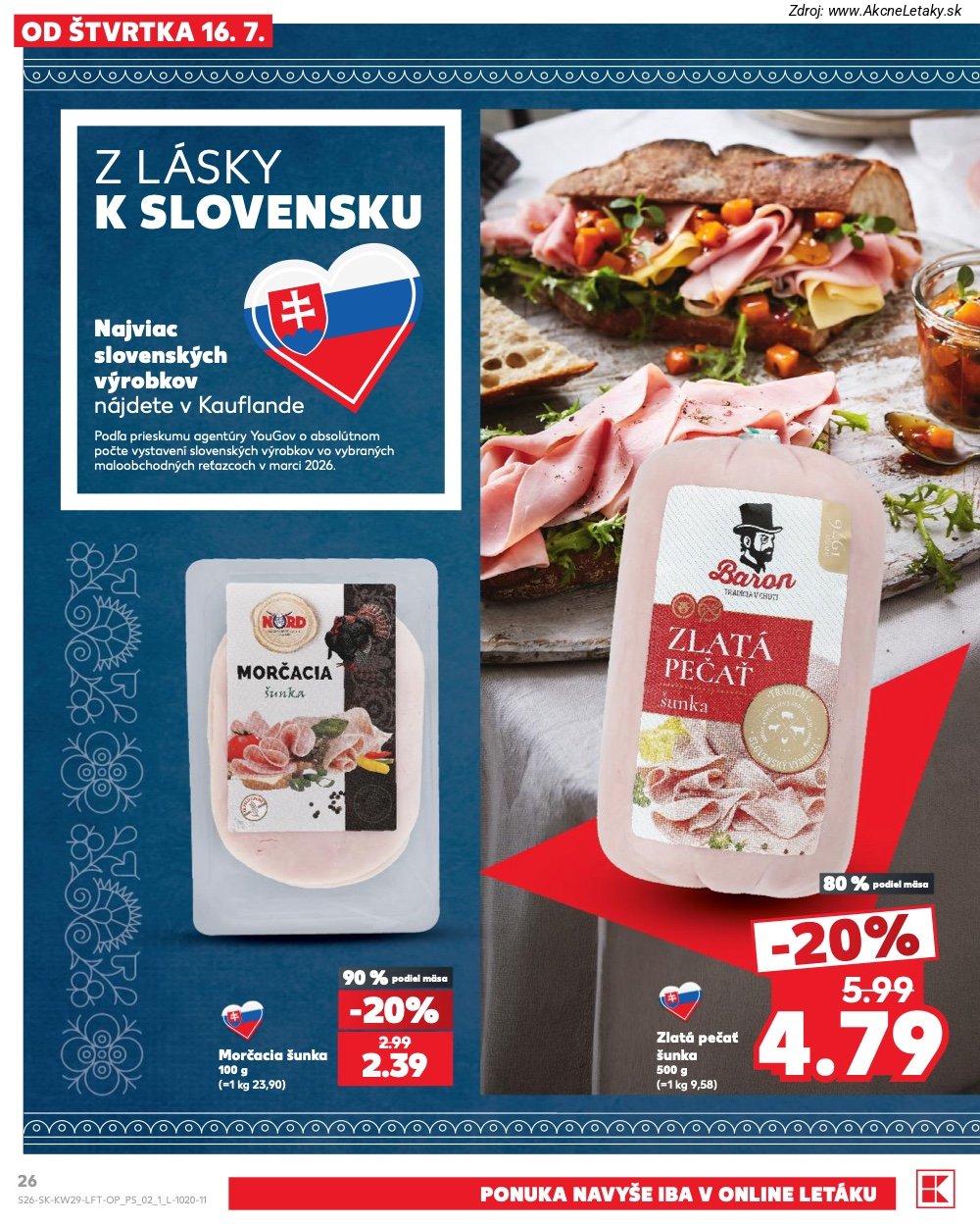 Leták Kaufland (16. 7. - 22. 7. 2026) - strana 26 z 86