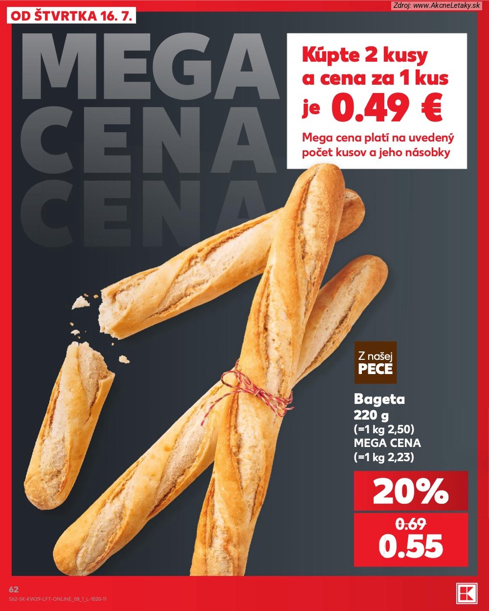 Leták Kaufland (16. 7. - 22. 7. 2026) - strana 62 z 86