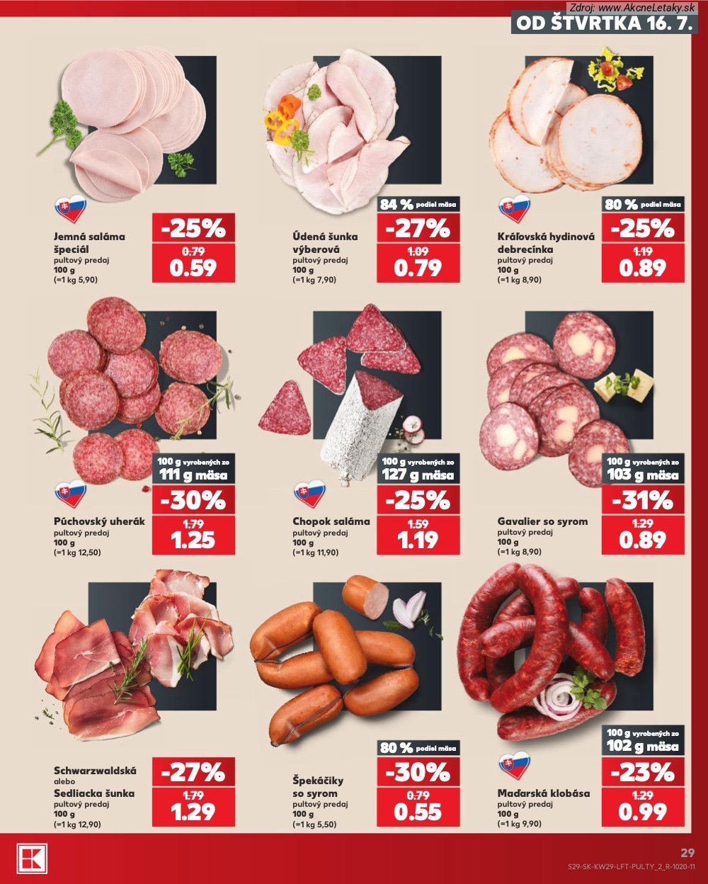 Leták Kaufland (16. 7. - 22. 7. 2026) - strana 29 z 86