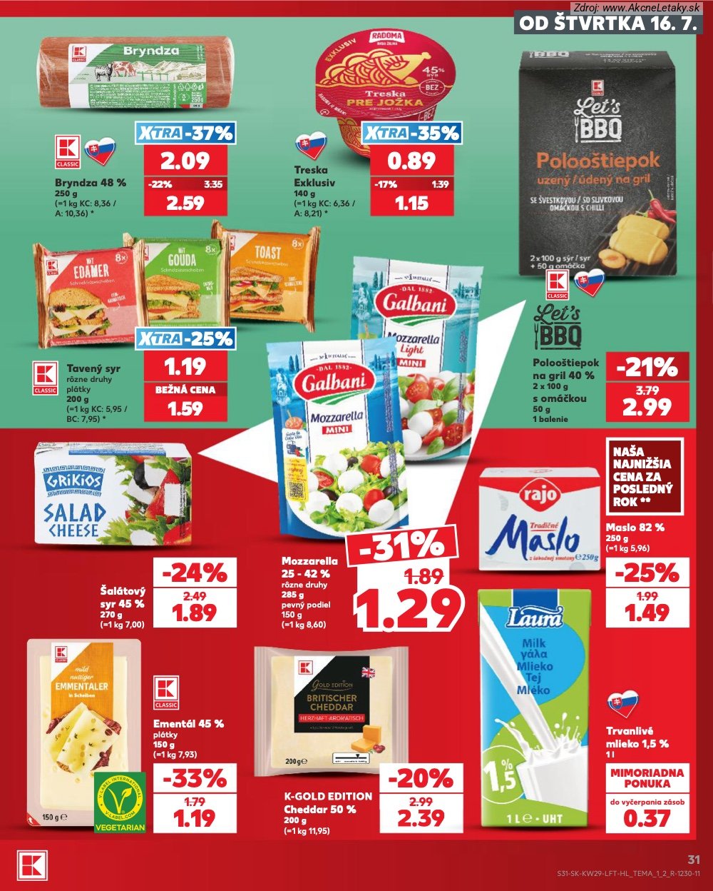 Leták Kaufland (16. 7. - 22. 7. 2026) - strana 31 z 86