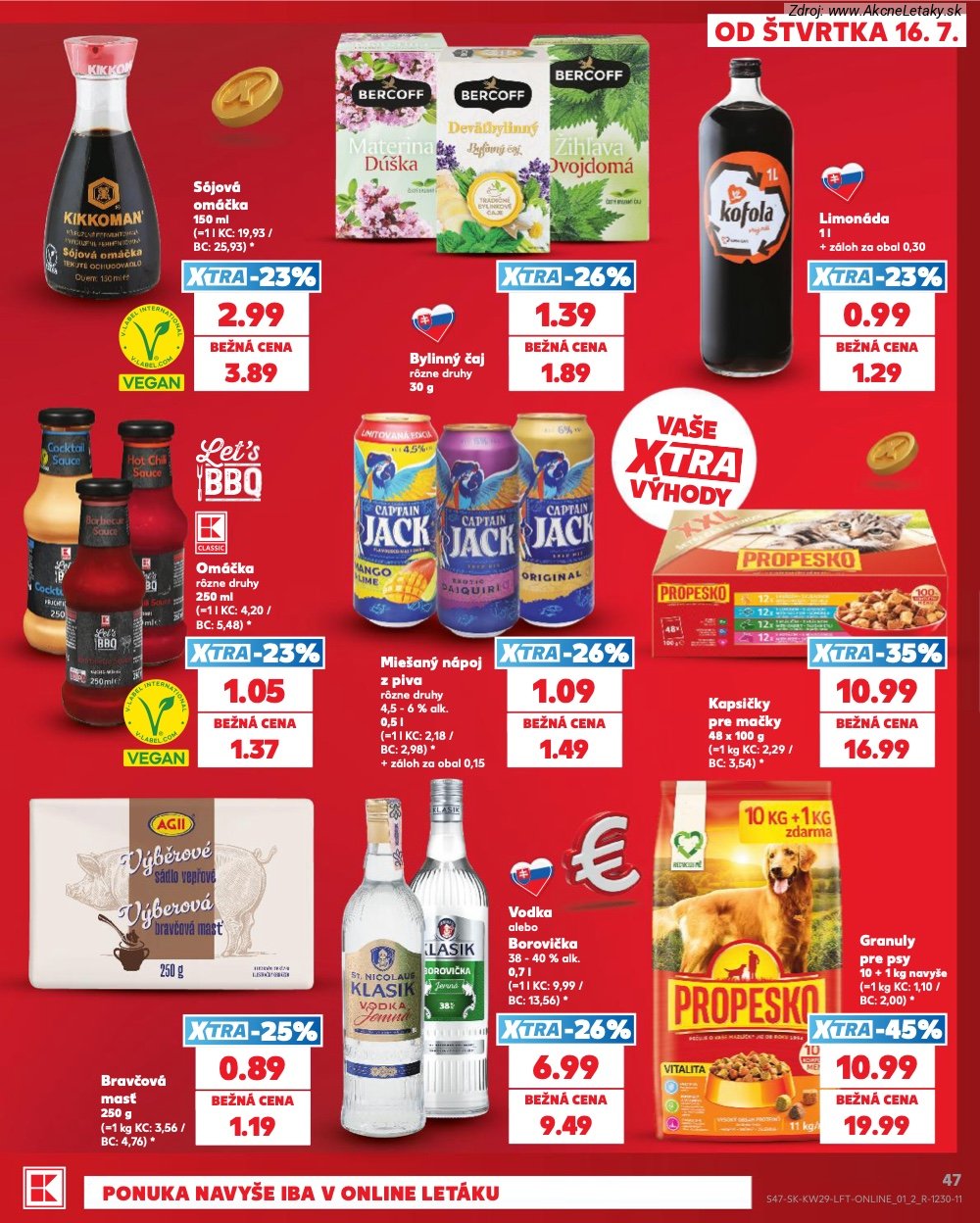 Leták Kaufland (16. 7. - 22. 7. 2026) - strana 47 z 86