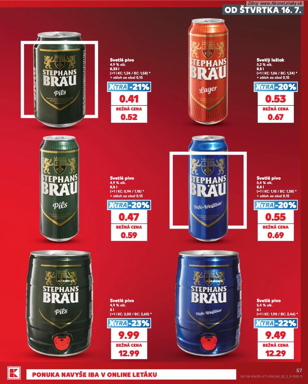 Leták Kaufland (16. 7. - 22. 7. 2026) - strana 57 z 86