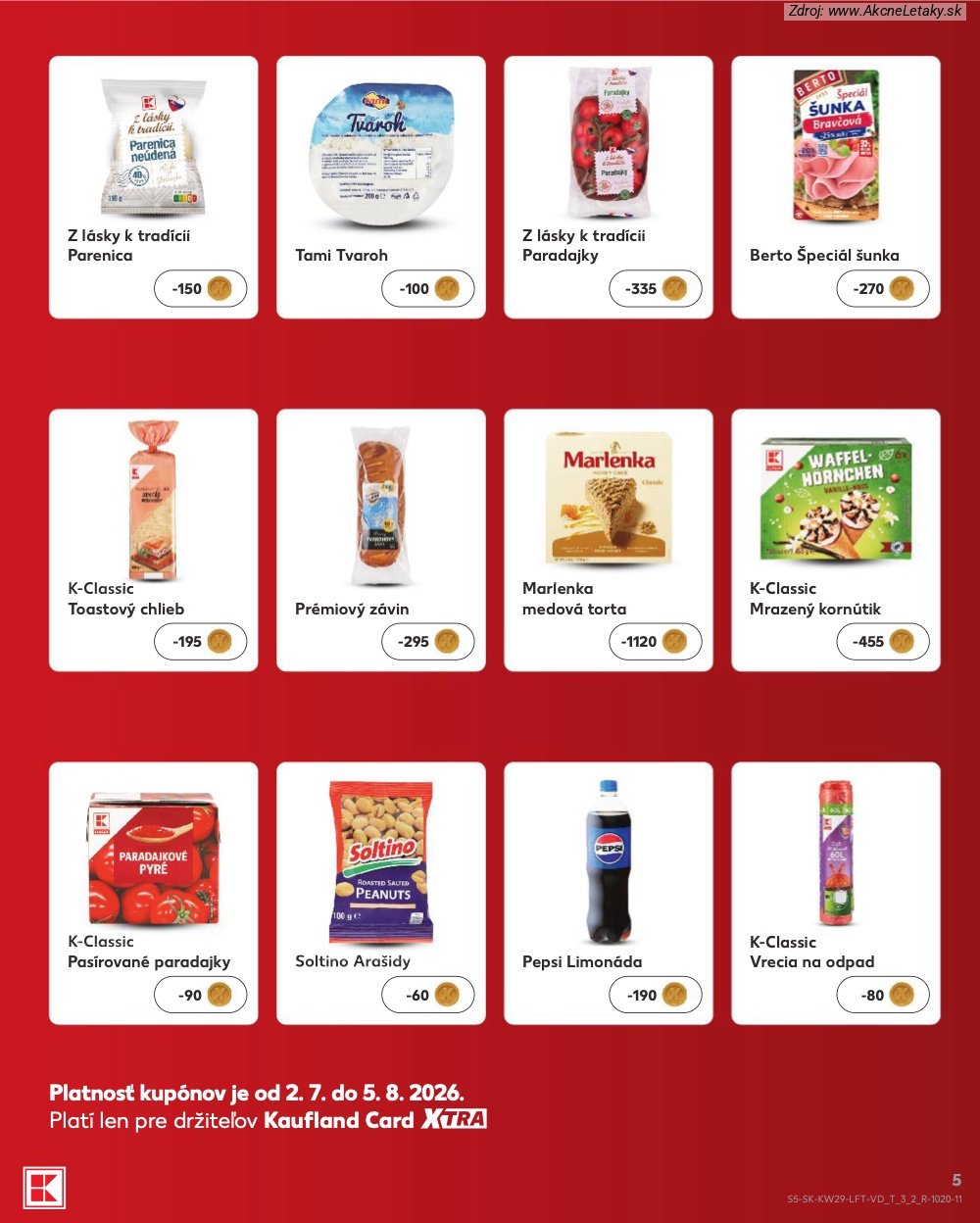 Leták Kaufland (16. 7. - 22. 7. 2026) - strana 5 z 86