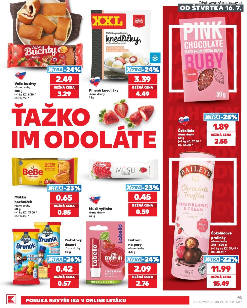 Leták Kaufland (16. 7. - 22. 7. 2026) - strana 45 z 86
