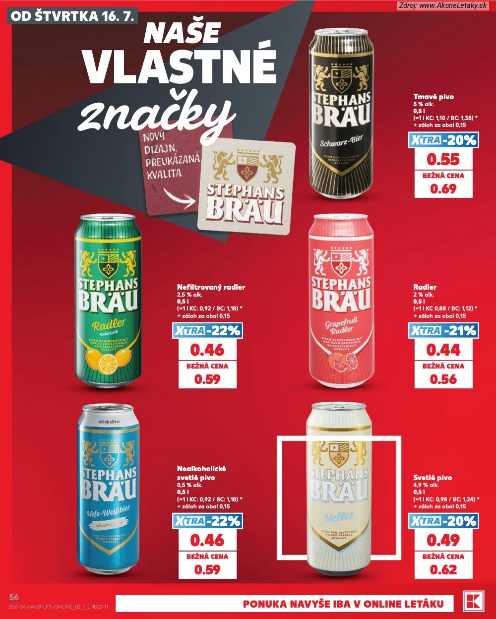 Leták Kaufland (16. 7. - 22. 7. 2026) - strana 56 z 86