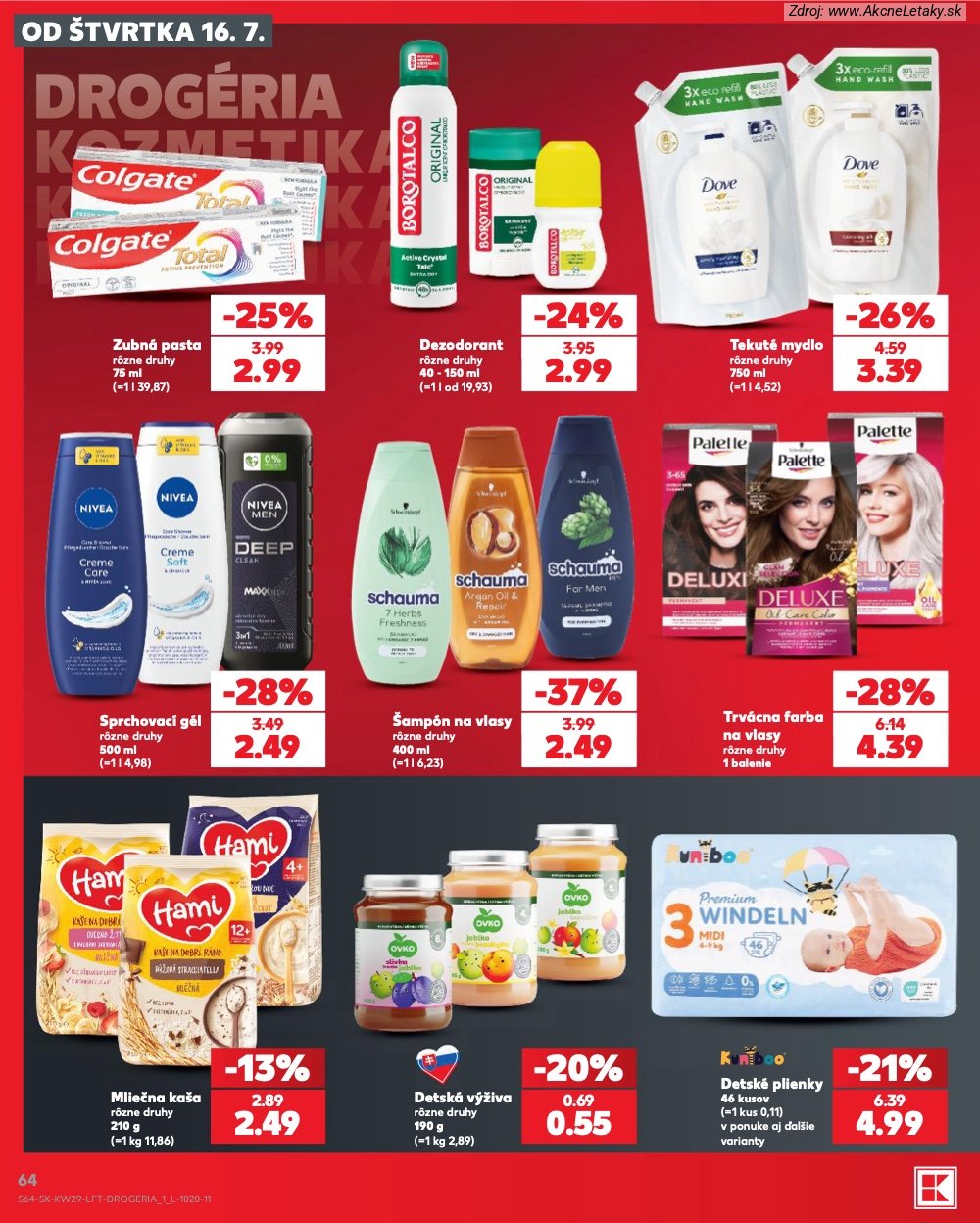 Leták Kaufland (16. 7. - 22. 7. 2026) - strana 64 z 86
