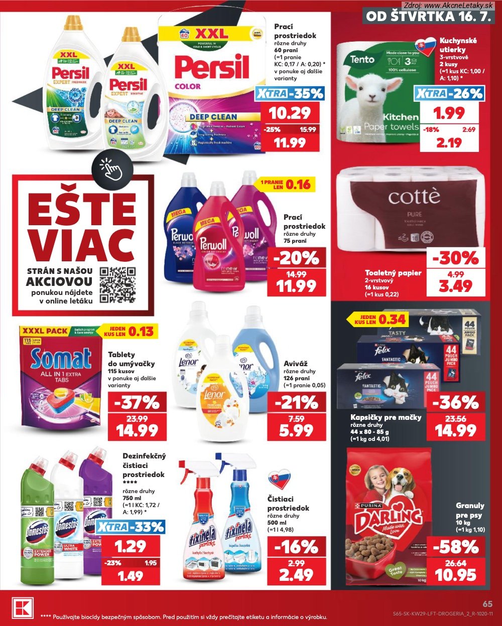 Leták Kaufland (16. 7. - 22. 7. 2026) - strana 65 z 86