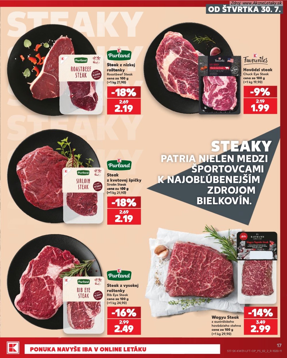 Leták Kaufland (30. 7. - 5. 8. 2026) - strana 17 z 74