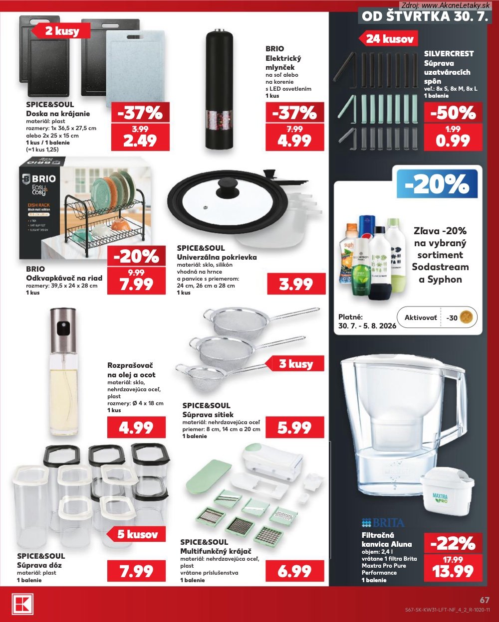 Leták Kaufland (30. 7. - 5. 8. 2026) - strana 67 z 74