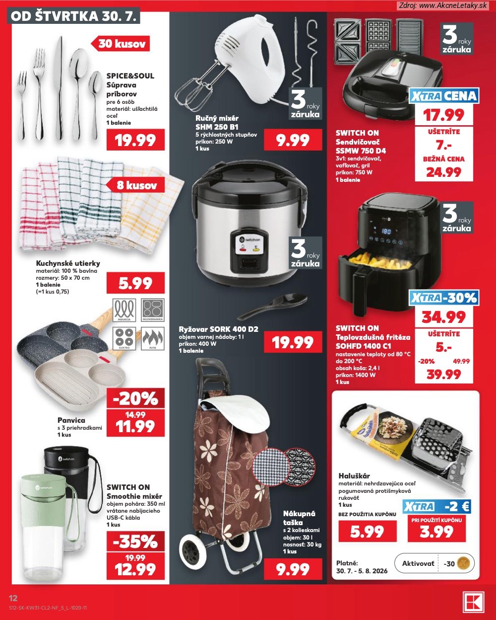 Leták Kaufland (30. 7. - 5. 8. 2026) - strana 12 z 14