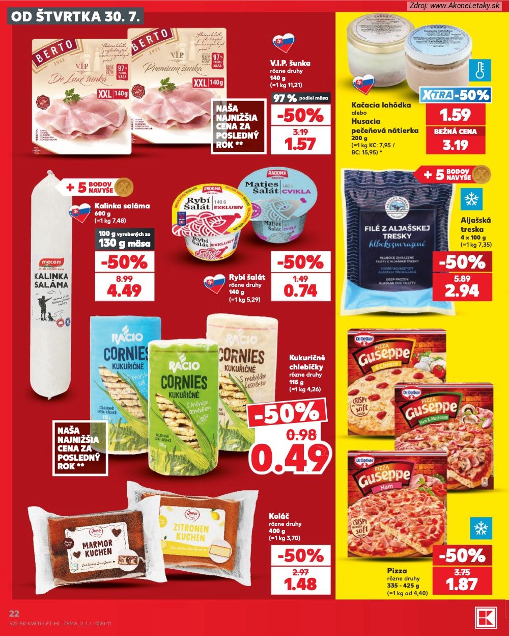 Leták Kaufland (30. 7. - 5. 8. 2026) - strana 22 z 74