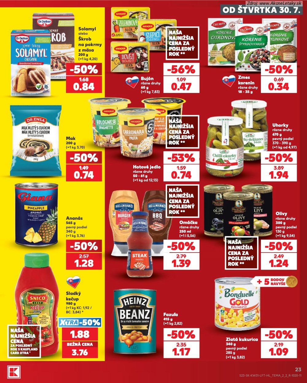 Leták Kaufland (30. 7. - 5. 8. 2026) - strana 23 z 74