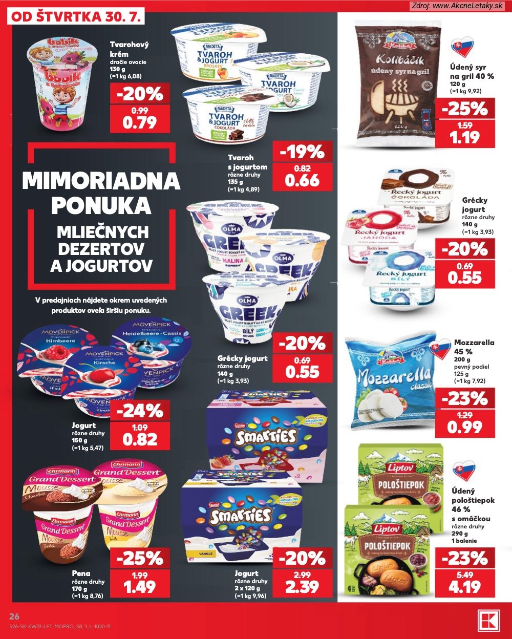 Leták Kaufland (30. 7. - 5. 8. 2026) - strana 26 z 74