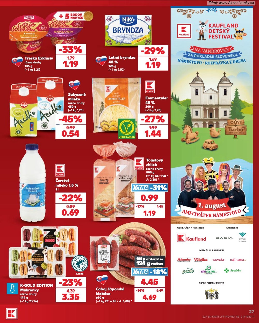 Leták Kaufland (30. 7. - 5. 8. 2026) - strana 27 z 74