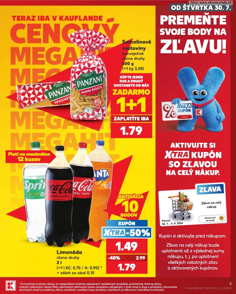 Leták Kaufland (30. 7. - 5. 8. 2026) - strana 3 z 74
