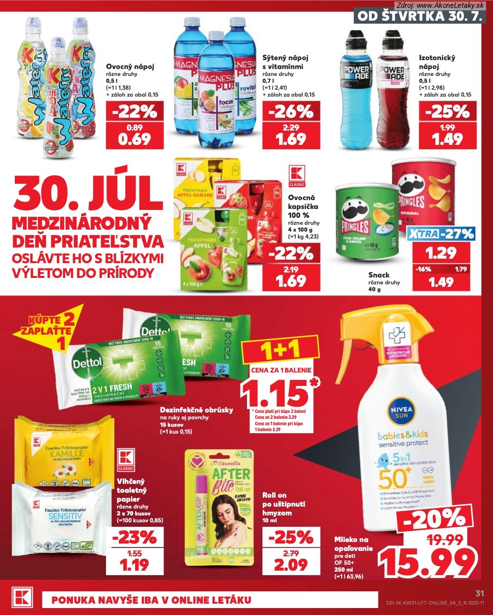 Leták Kaufland (30. 7. - 5. 8. 2026) - strana 31 z 74