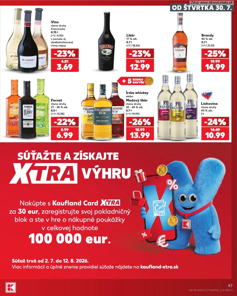 Leták Kaufland (30. 7. - 5. 8. 2026) - strana 47 z 74