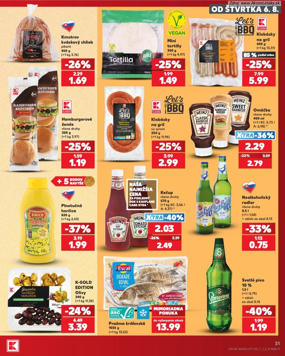 Leták Kaufland (6. 8. - 12. 8. 2026) - strana 31 z 78