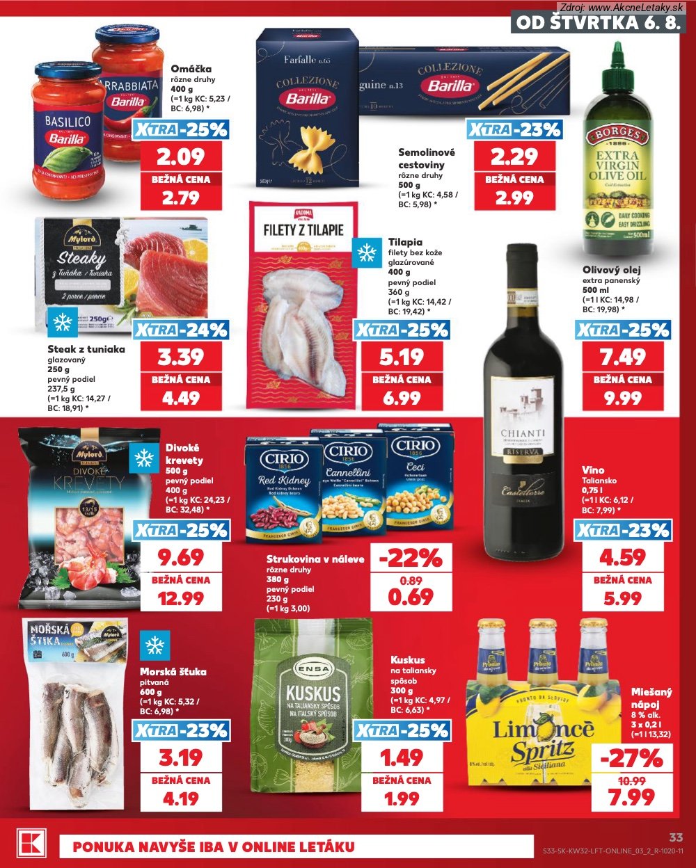 Leták Kaufland (6. 8. - 12. 8. 2026) - strana 33 z 78