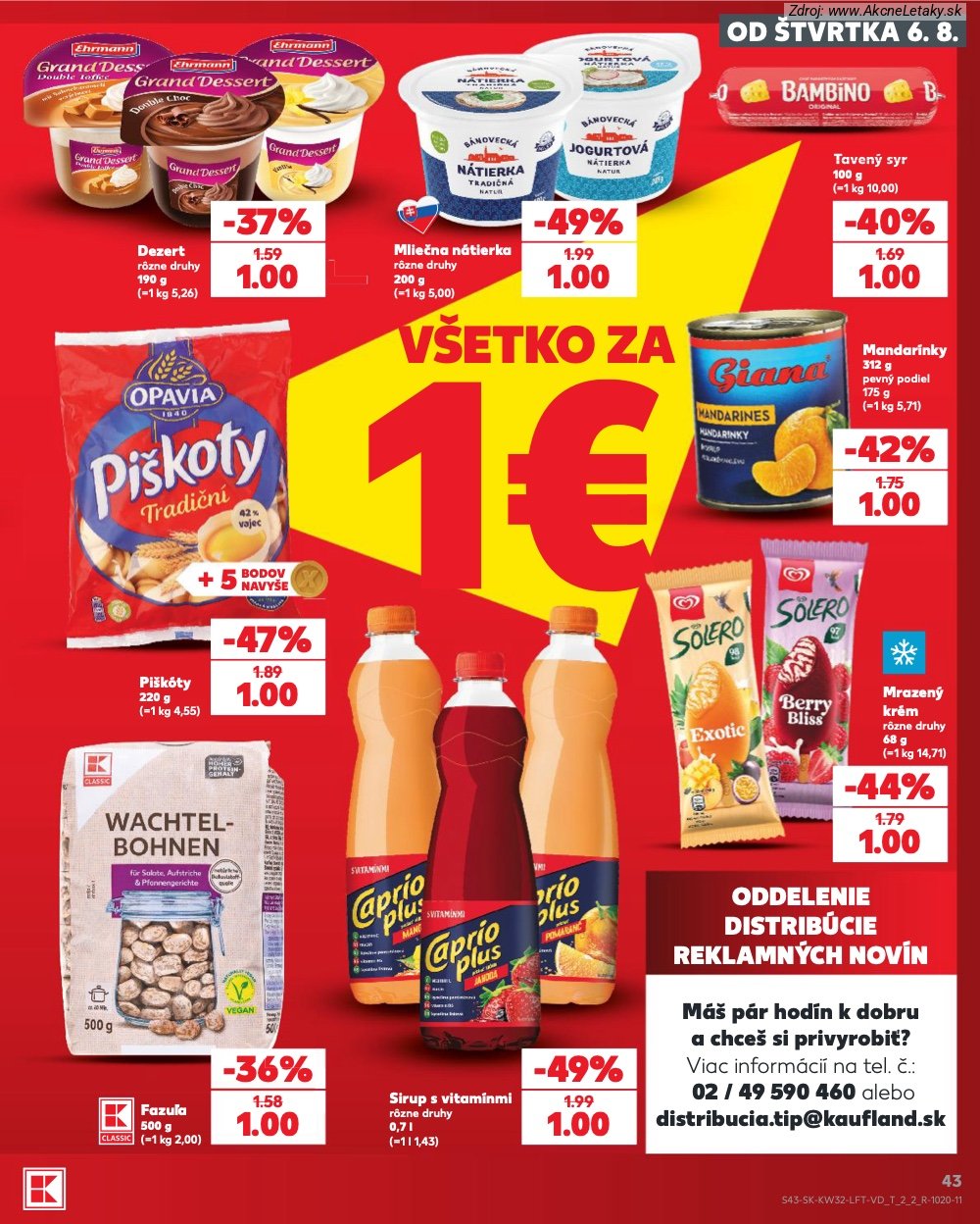 Leták Kaufland (6. 8. - 12. 8. 2026) - strana 43 z 78