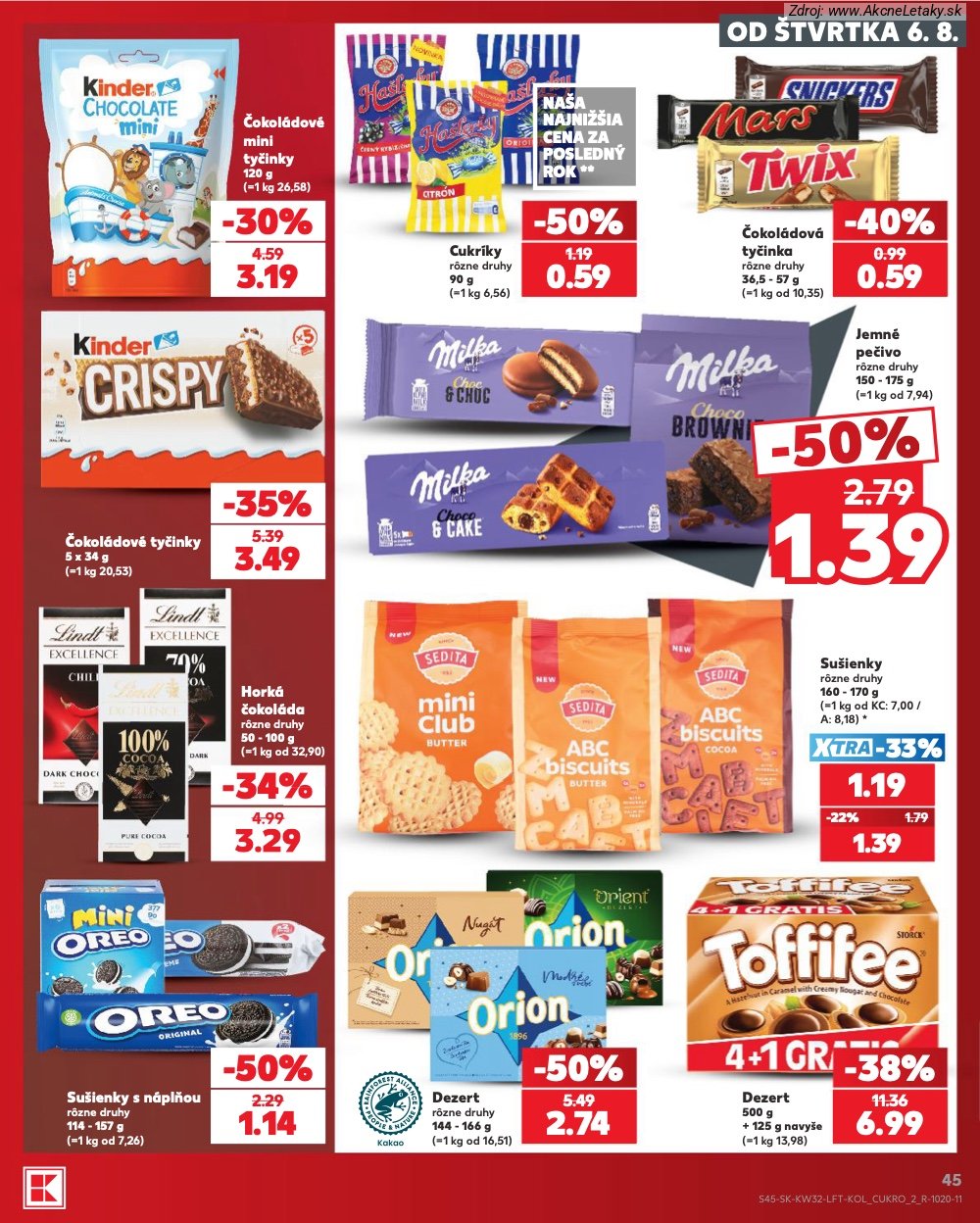 Leták Kaufland (6. 8. - 12. 8. 2026) - strana 45 z 78