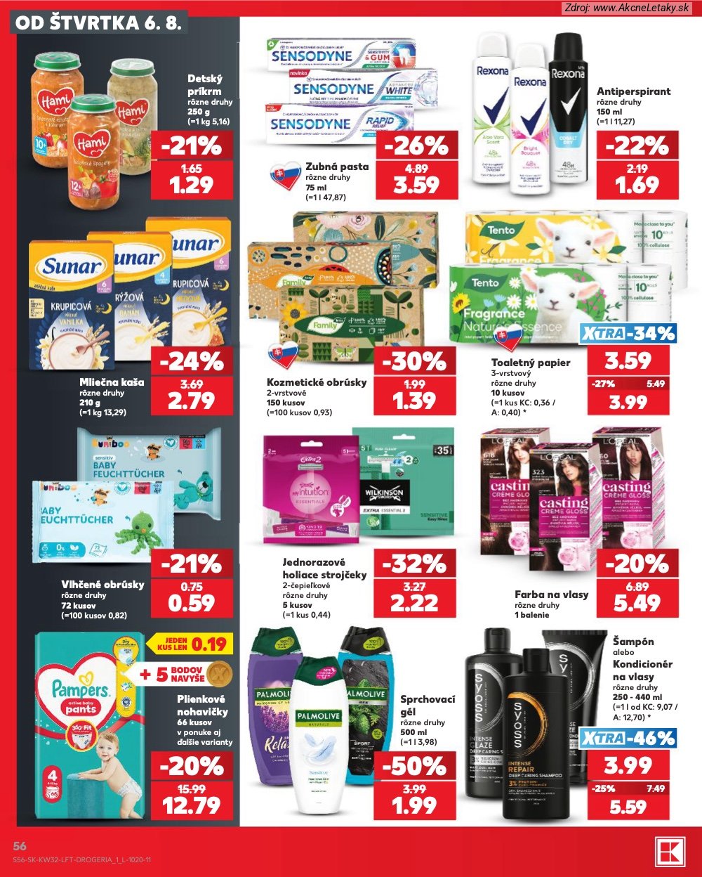 Leták Kaufland (6. 8. - 12. 8. 2026) - strana 56 z 78