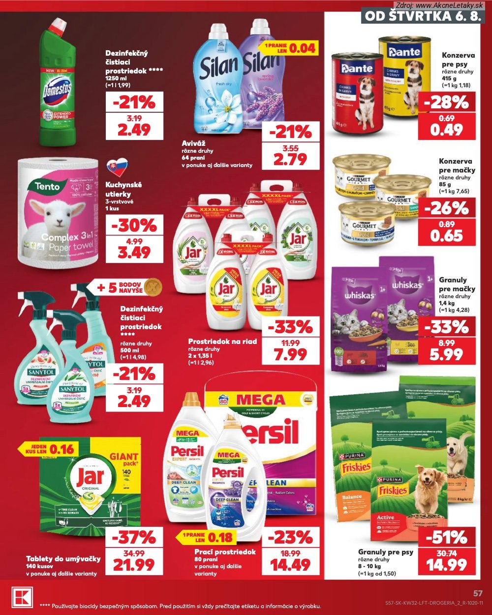 Leták Kaufland (6. 8. - 12. 8. 2026) - strana 57 z 78