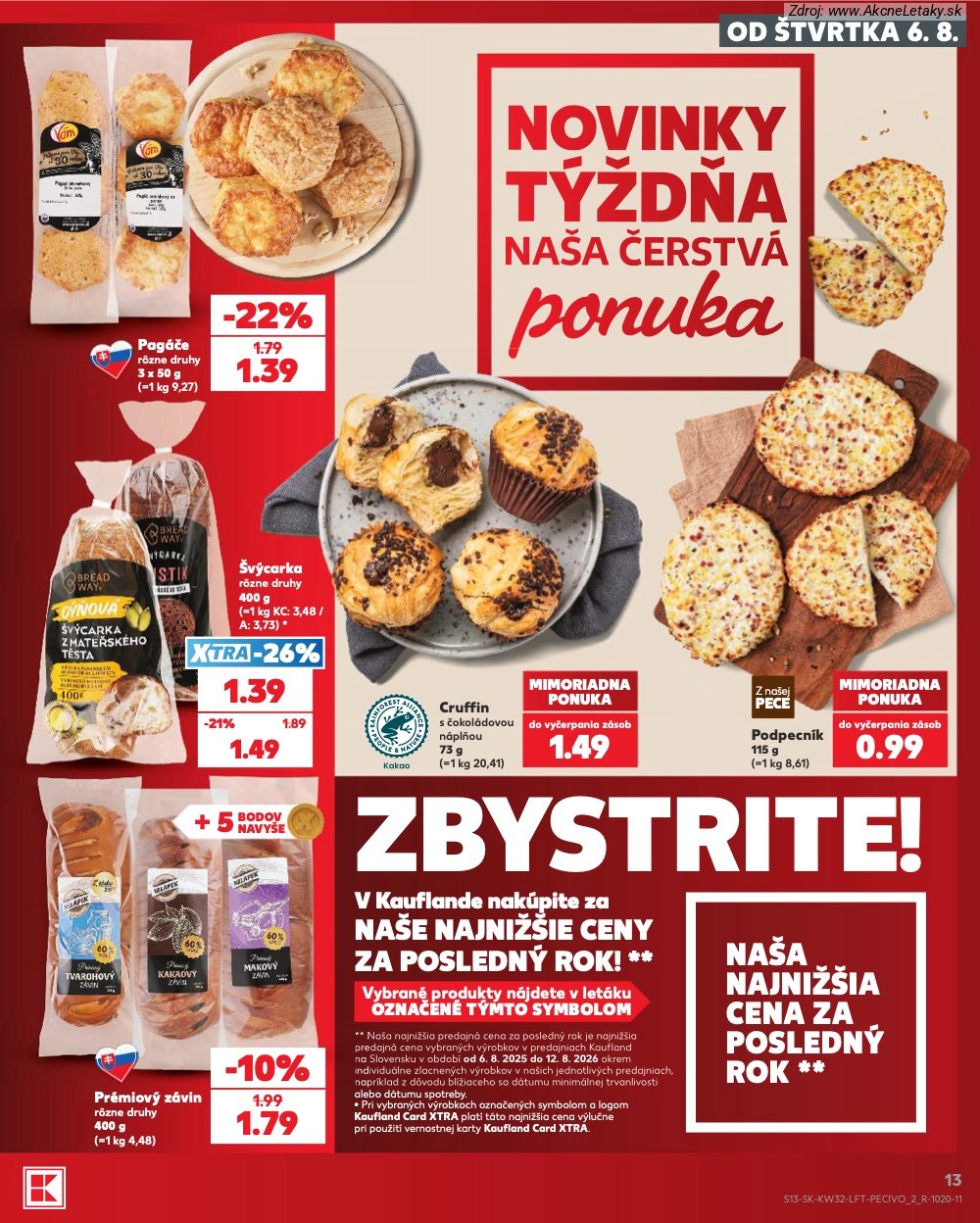 Leták Kaufland (6. 8. - 12. 8. 2026) - strana 13 z 78