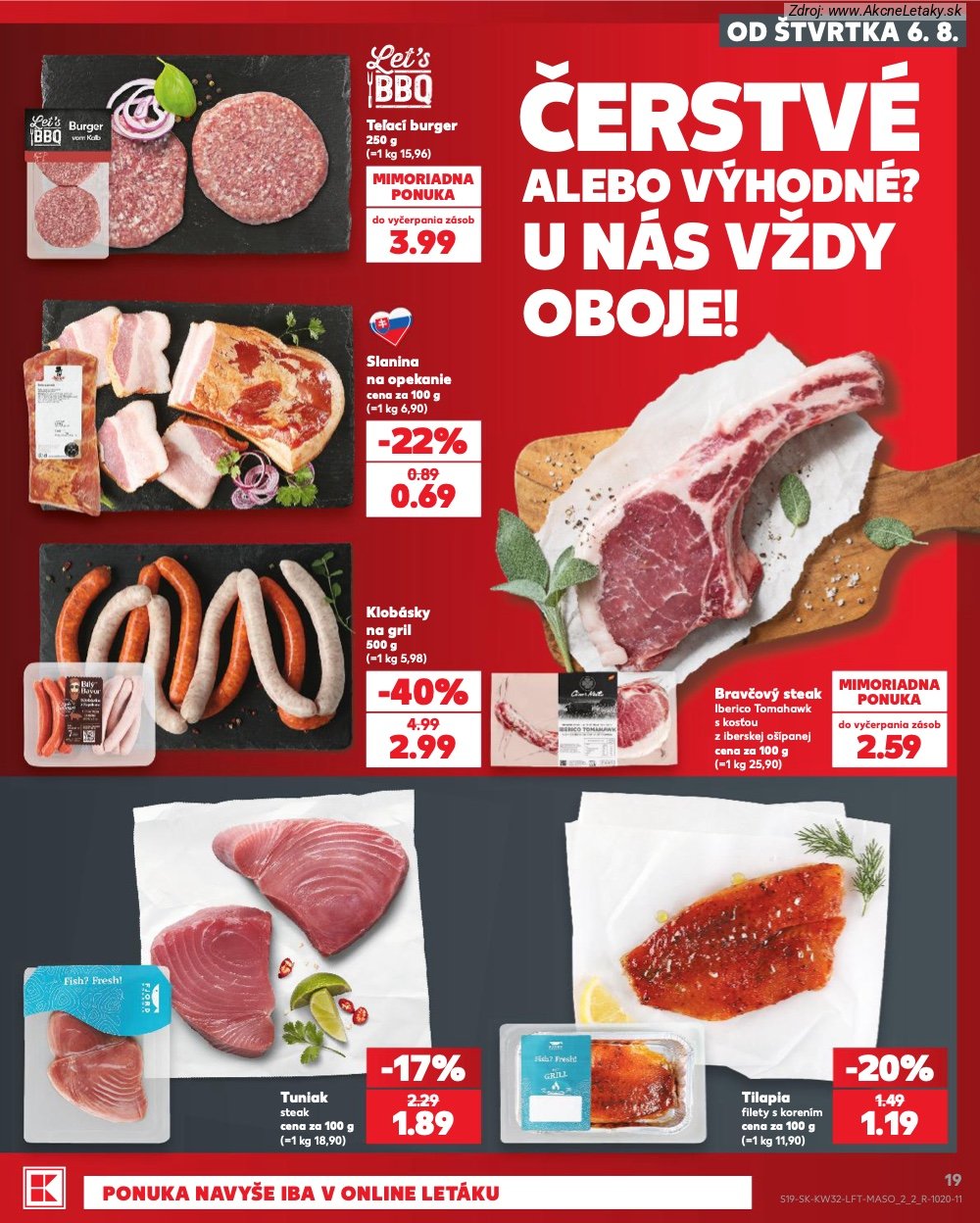 Leták Kaufland (6. 8. - 12. 8. 2026) - strana 19 z 78