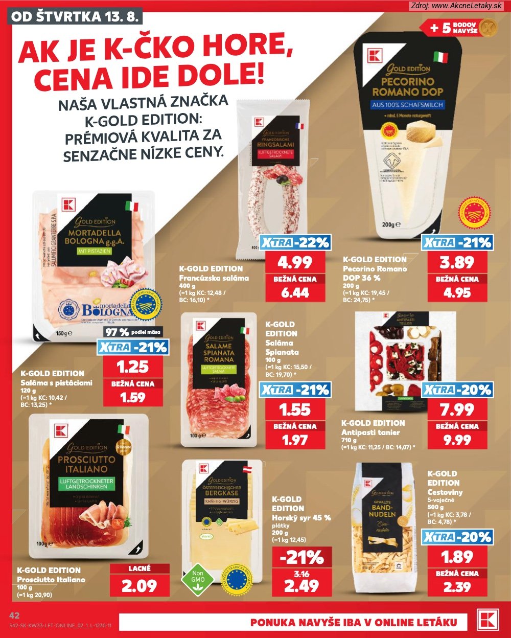 Leták Kaufland (13. 8. - 19. 8. 2026) - strana 42 z 80