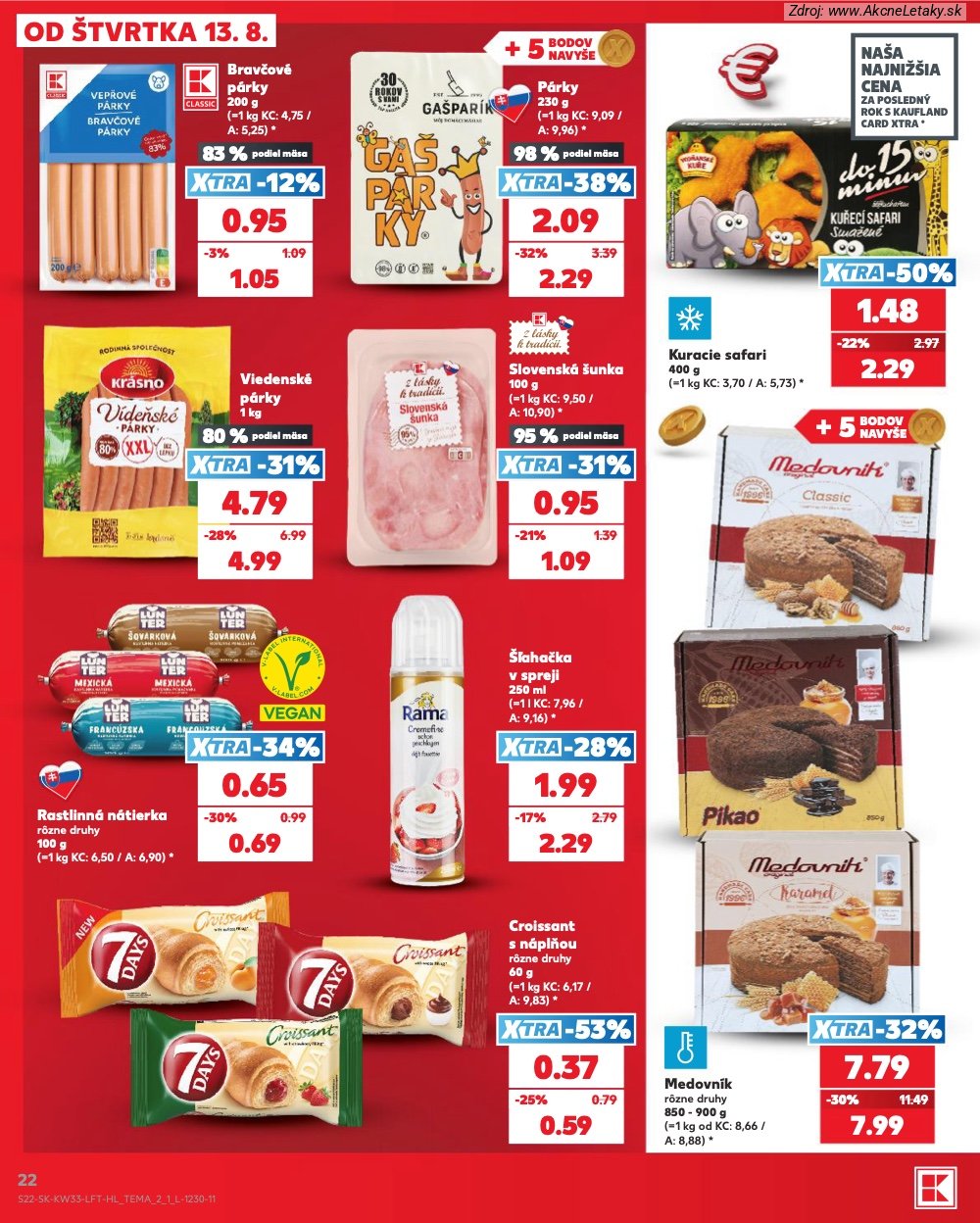 Leták Kaufland (13. 8. - 19. 8. 2026) - strana 22 z 80