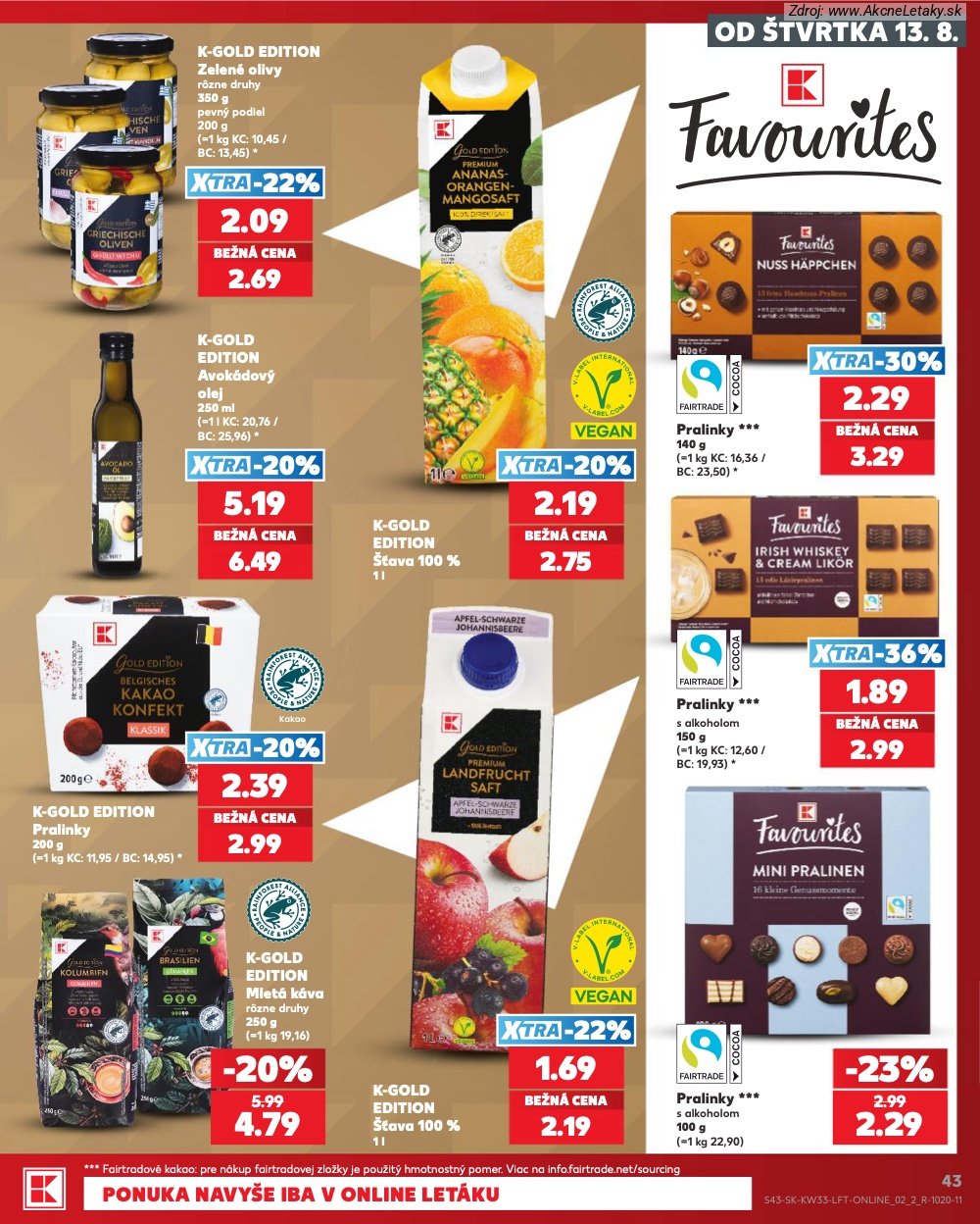 Leták Kaufland (13. 8. - 19. 8. 2026) - strana 43 z 80