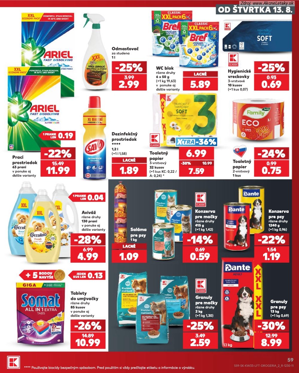 Leták Kaufland (13. 8. - 19. 8. 2026) - strana 59 z 80