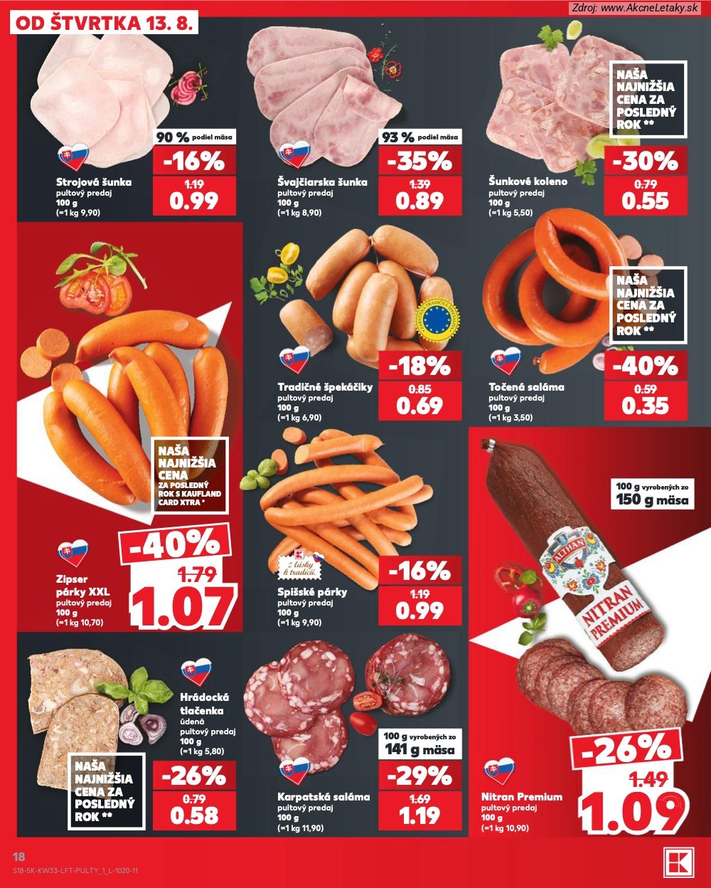 Leták Kaufland (13. 8. - 19. 8. 2026) - strana 18 z 80