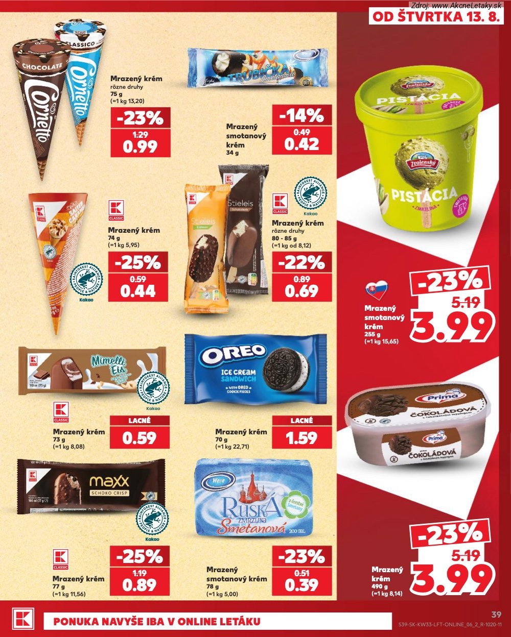 Leták Kaufland (13. 8. - 19. 8. 2026) - strana 39 z 80