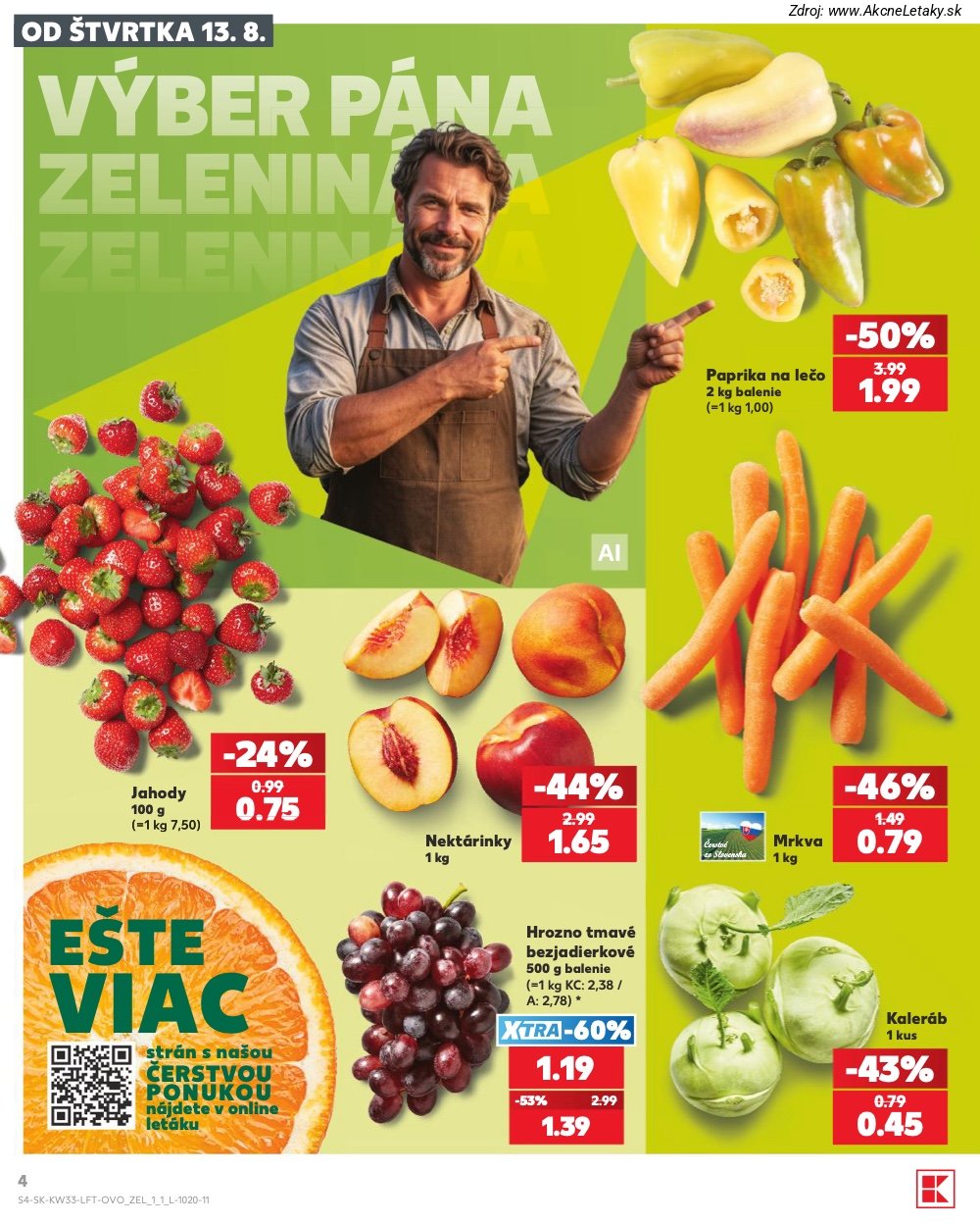 Leták Kaufland (13. 8. - 19. 8. 2026) - strana 4 z 80